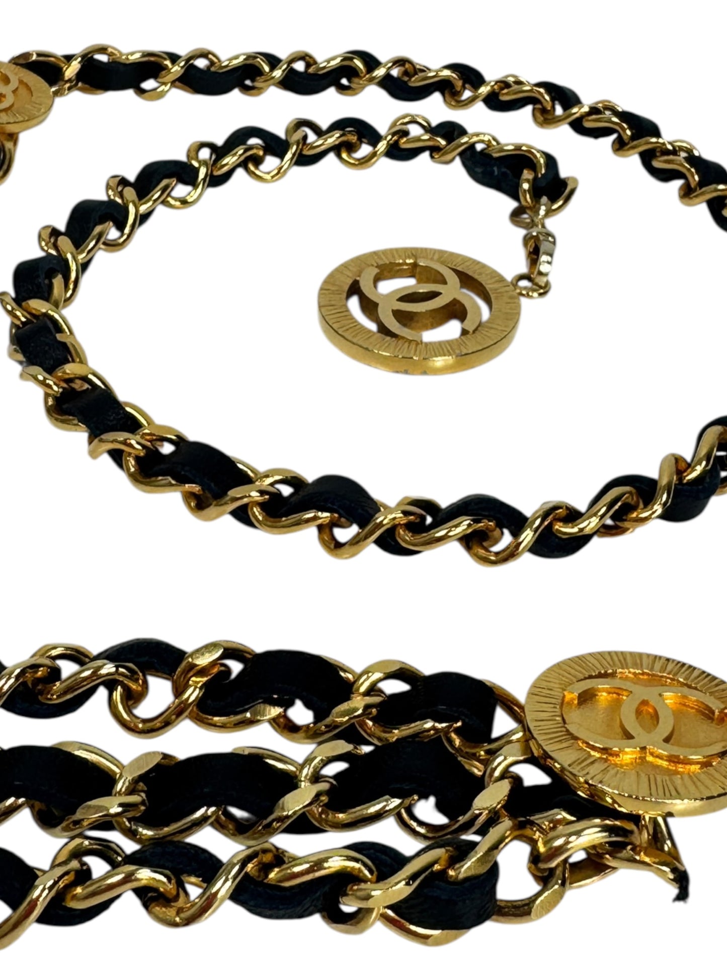 Chanel 1984 chain belt leather