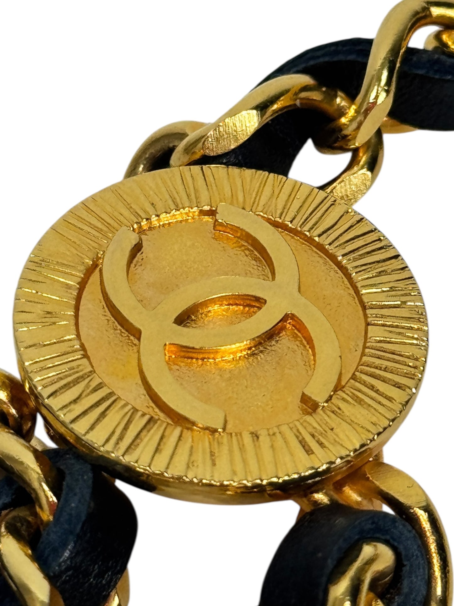 Chanel 1984 chain belt leather