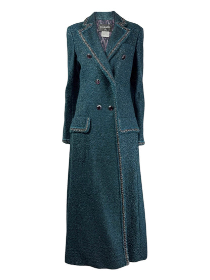 Chanel Karl Lagerfeld Fall 2012 Look 18 green tweed coat