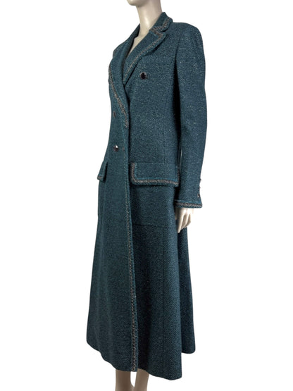 Chanel Karl Lagerfeld Fall 2012 Look 18 green tweed coat