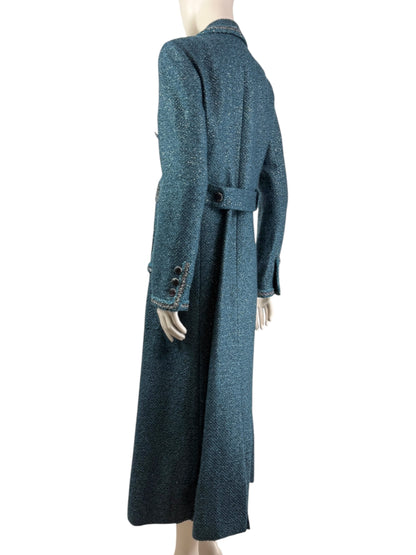 Chanel Karl Lagerfeld Fall 2012 Look 18 green tweed coat