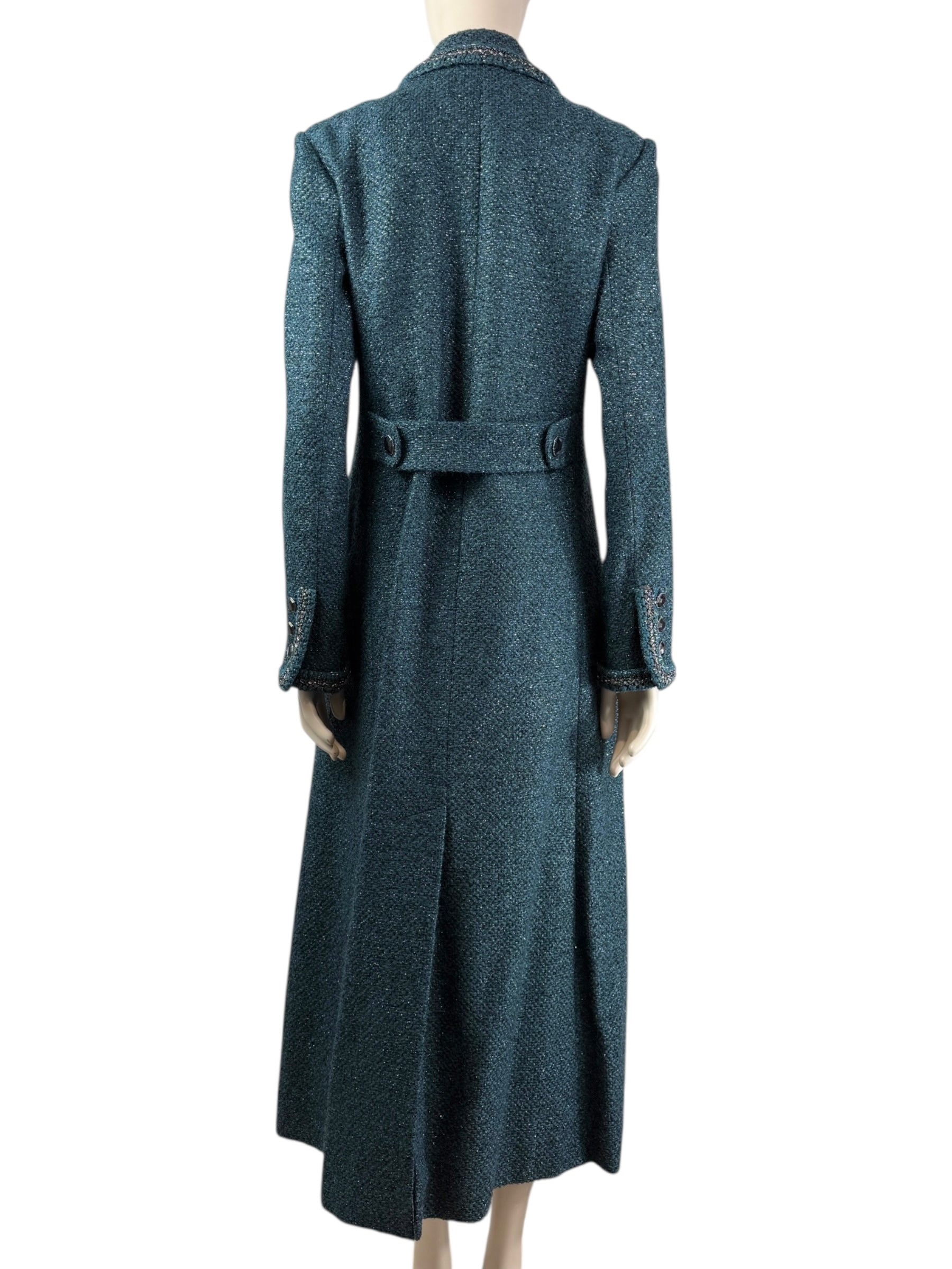 Chanel Karl Lagerfeld Fall 2012 Look 18 green tweed coat