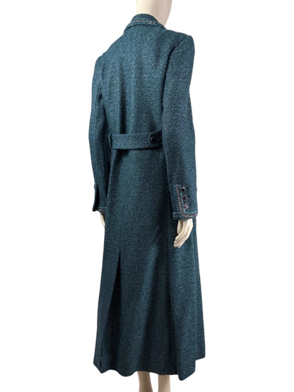 Chanel Karl Lagerfeld Fall 2012 Look 18 green tweed coat