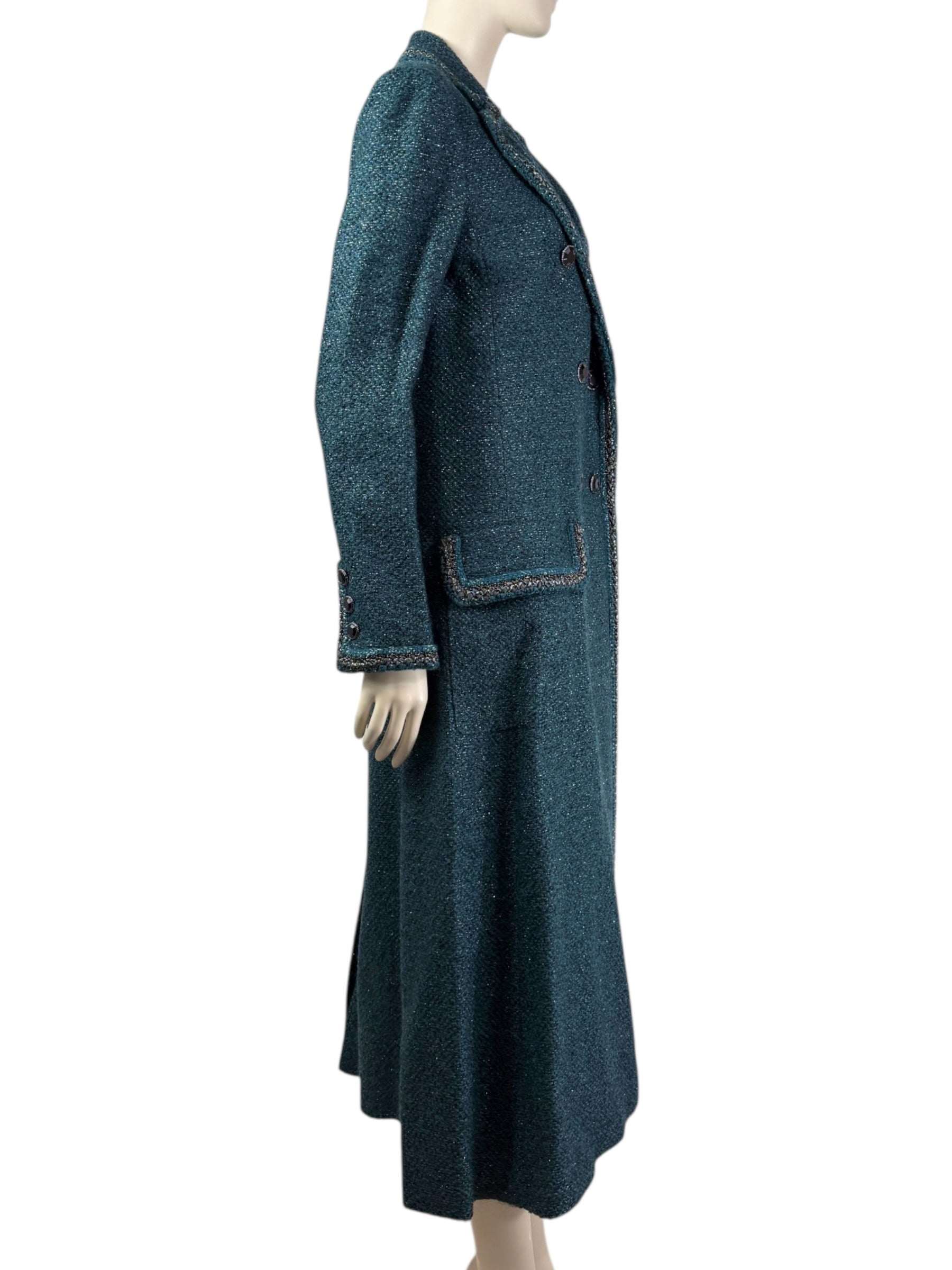 Chanel Karl Lagerfeld Fall 2012 Look 18 green tweed coat