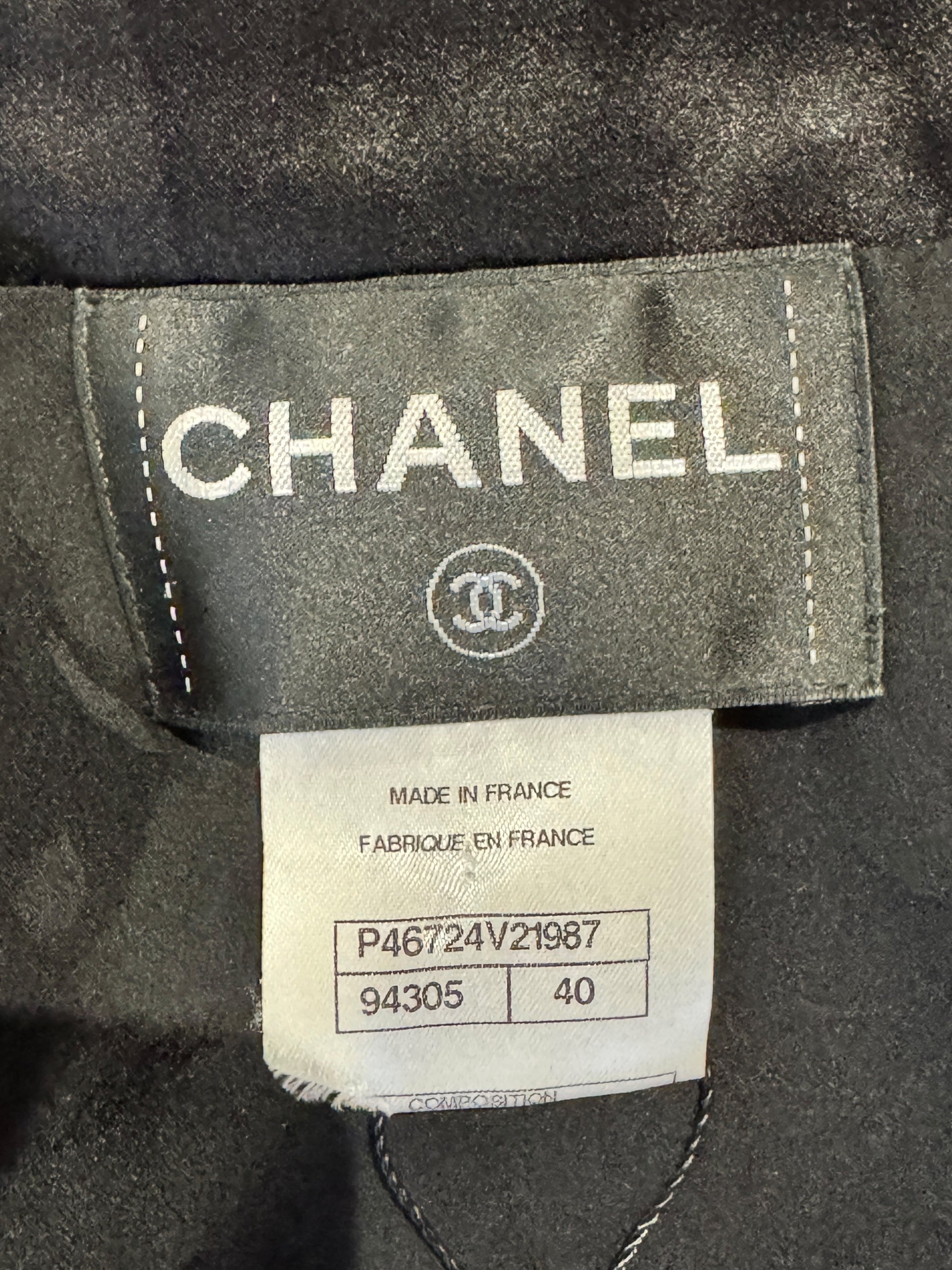 Chanel Karl Lagerfeld Fall 2013 Black tweed cropped jacket