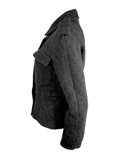 Chanel Karl Lagerfeld Fall 2013 Black tweed cropped jacket