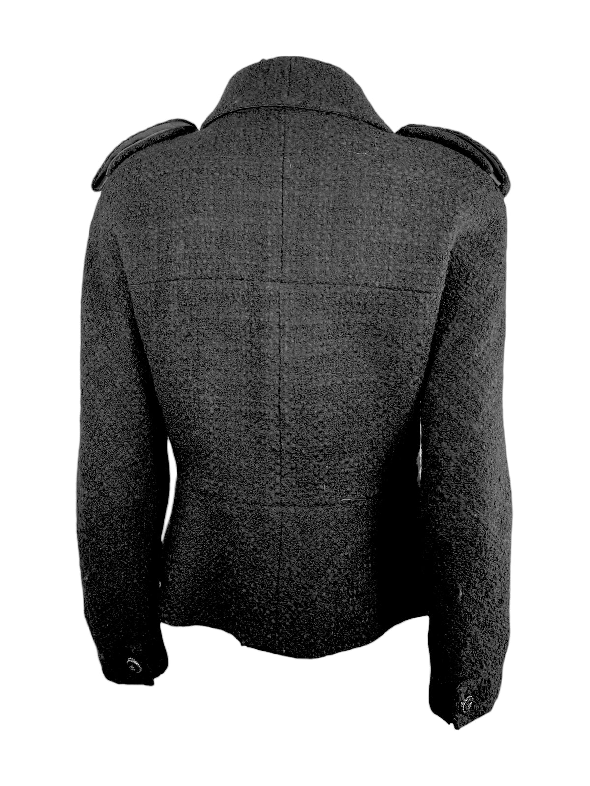 Chanel Karl Lagerfeld Fall 2013 Black tweed cropped jacket