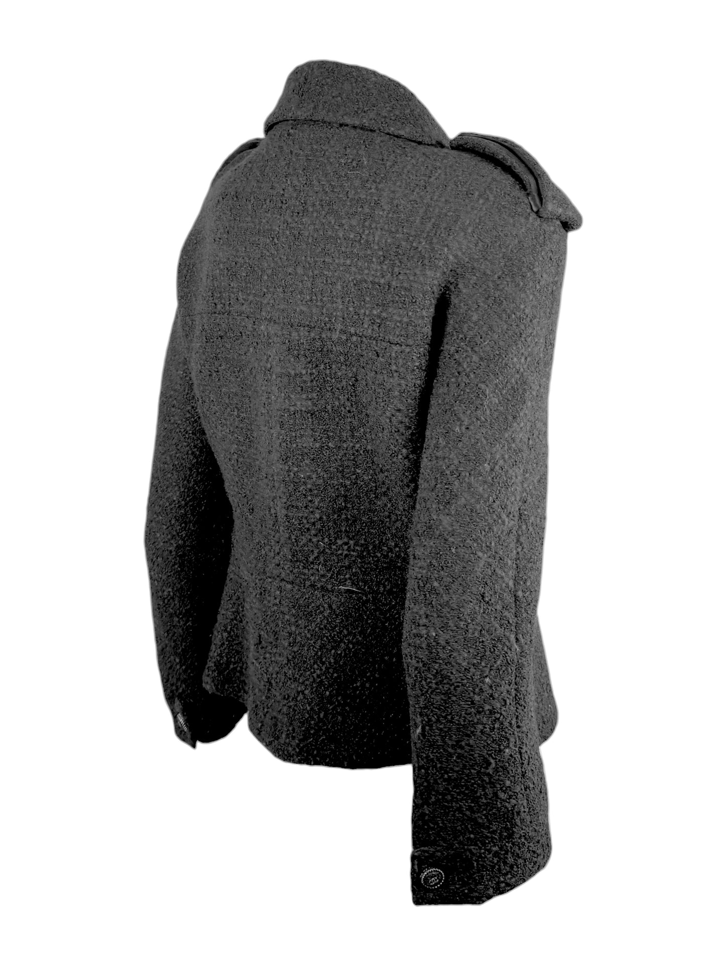 Chanel Karl Lagerfeld Fall 2013 Black tweed cropped jacket