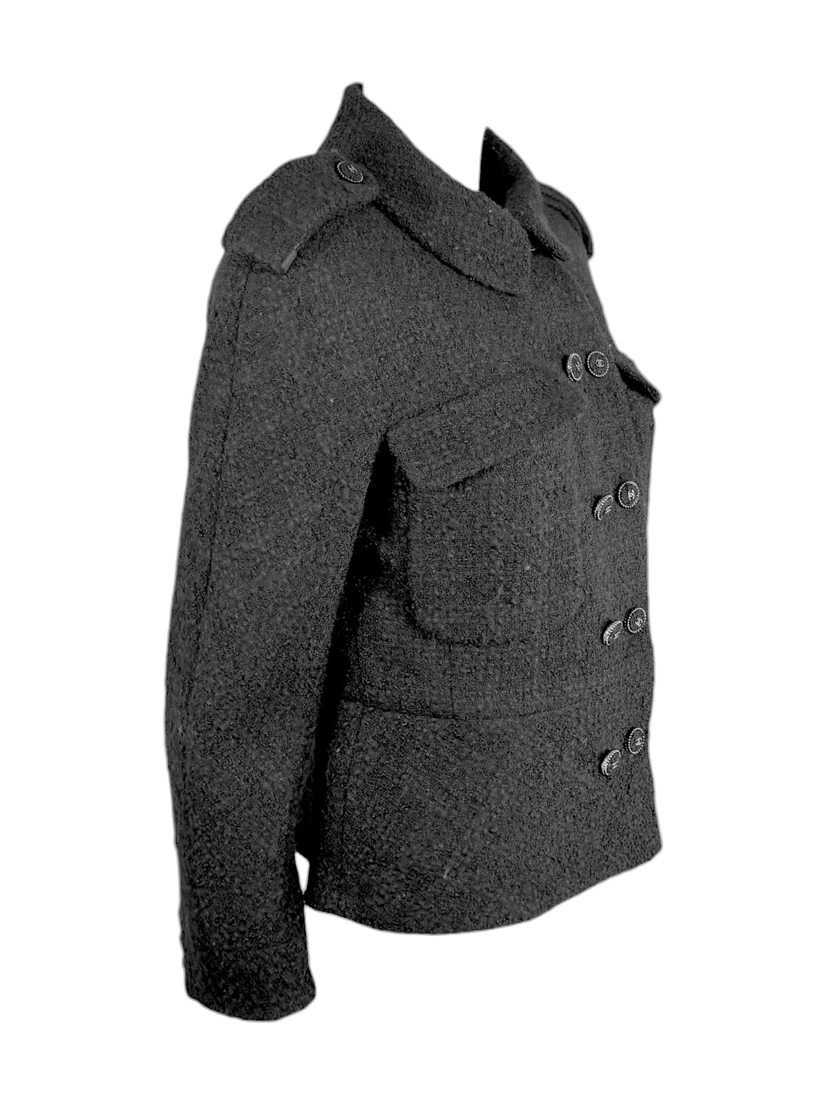 Chanel Karl Lagerfeld Fall 2013 Black tweed cropped jacket