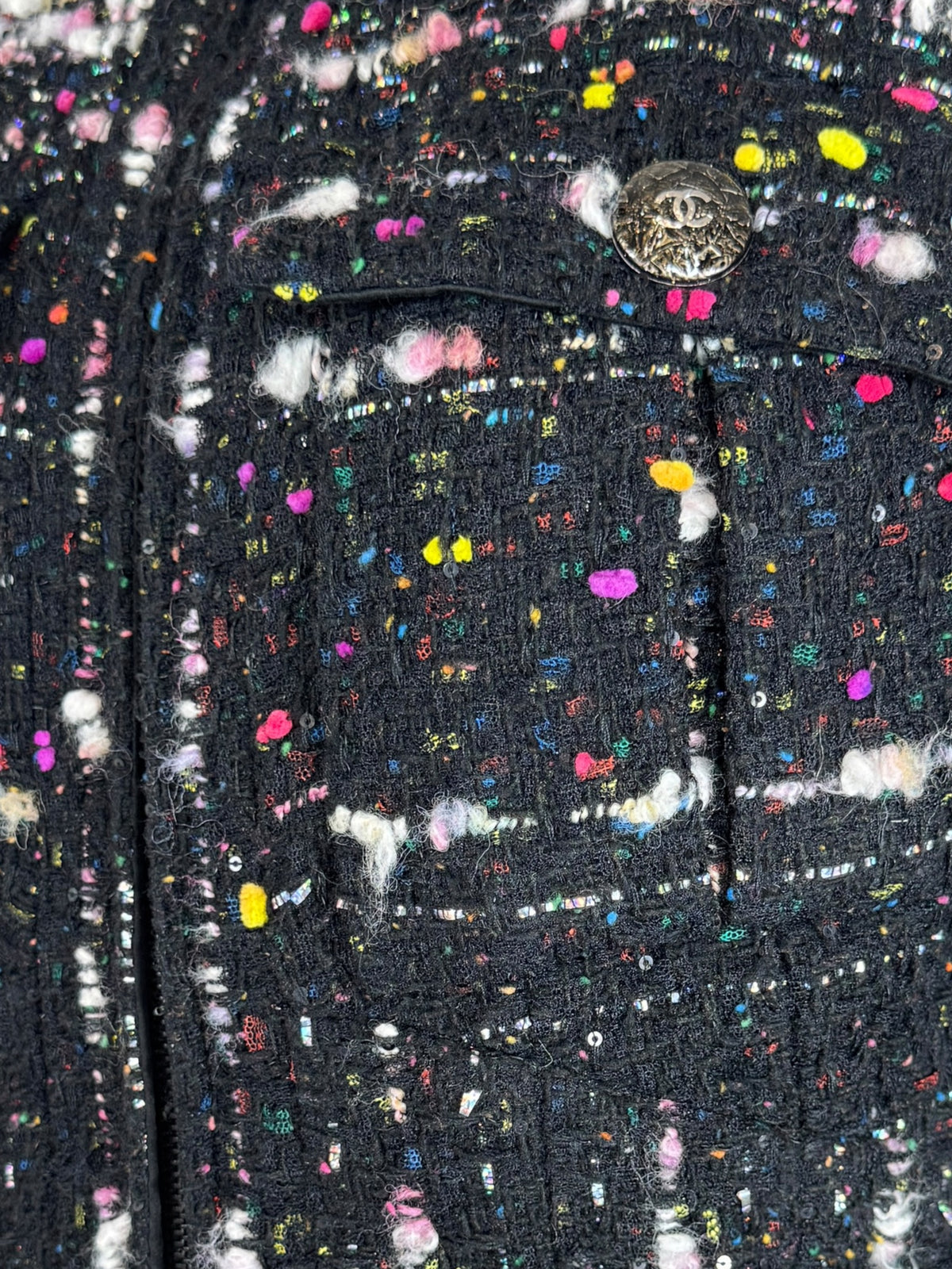 Chanel Karl Lagerfeld Fall 2014 Supermarket Collection Multicolored zip coat