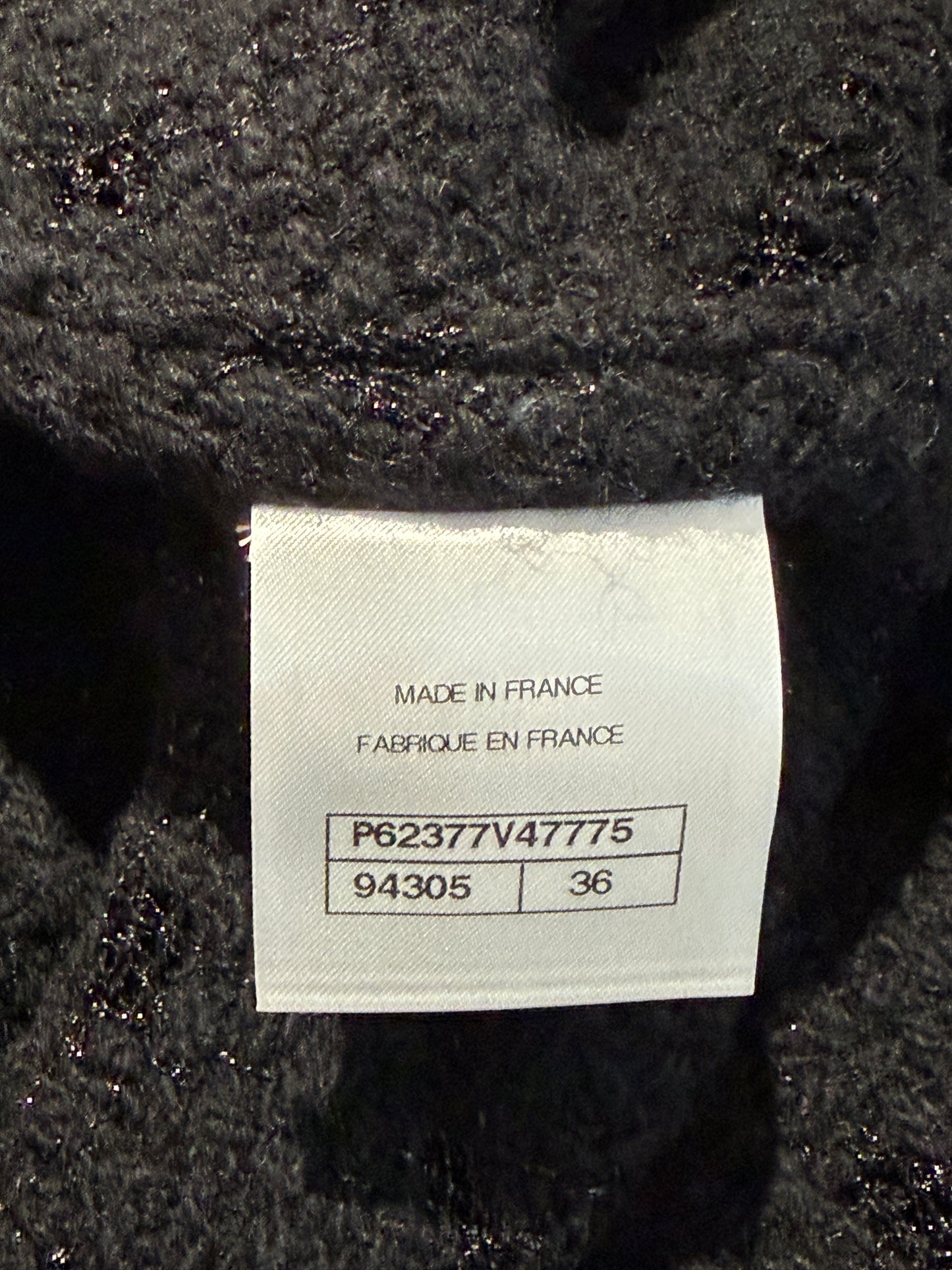 Chanel Karl Lagerfeld Fall 2019 black tweed cape