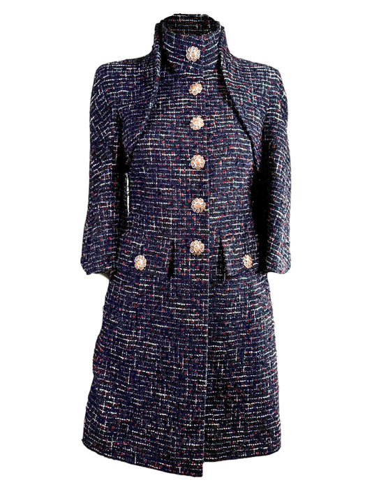 Chanel Karl Lagerfeld Resort 2015 Dubai Look 14 Gripoix Tweed coat