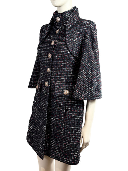 Chanel Karl Lagerfeld Resort 2015 Dubai Look 14 Gripoix Tweed coat