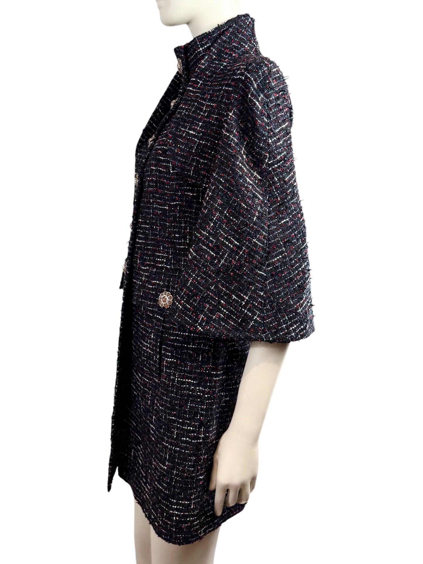 Chanel Karl Lagerfeld Resort 2015 Dubai Look 14 Gripoix Tweed coat