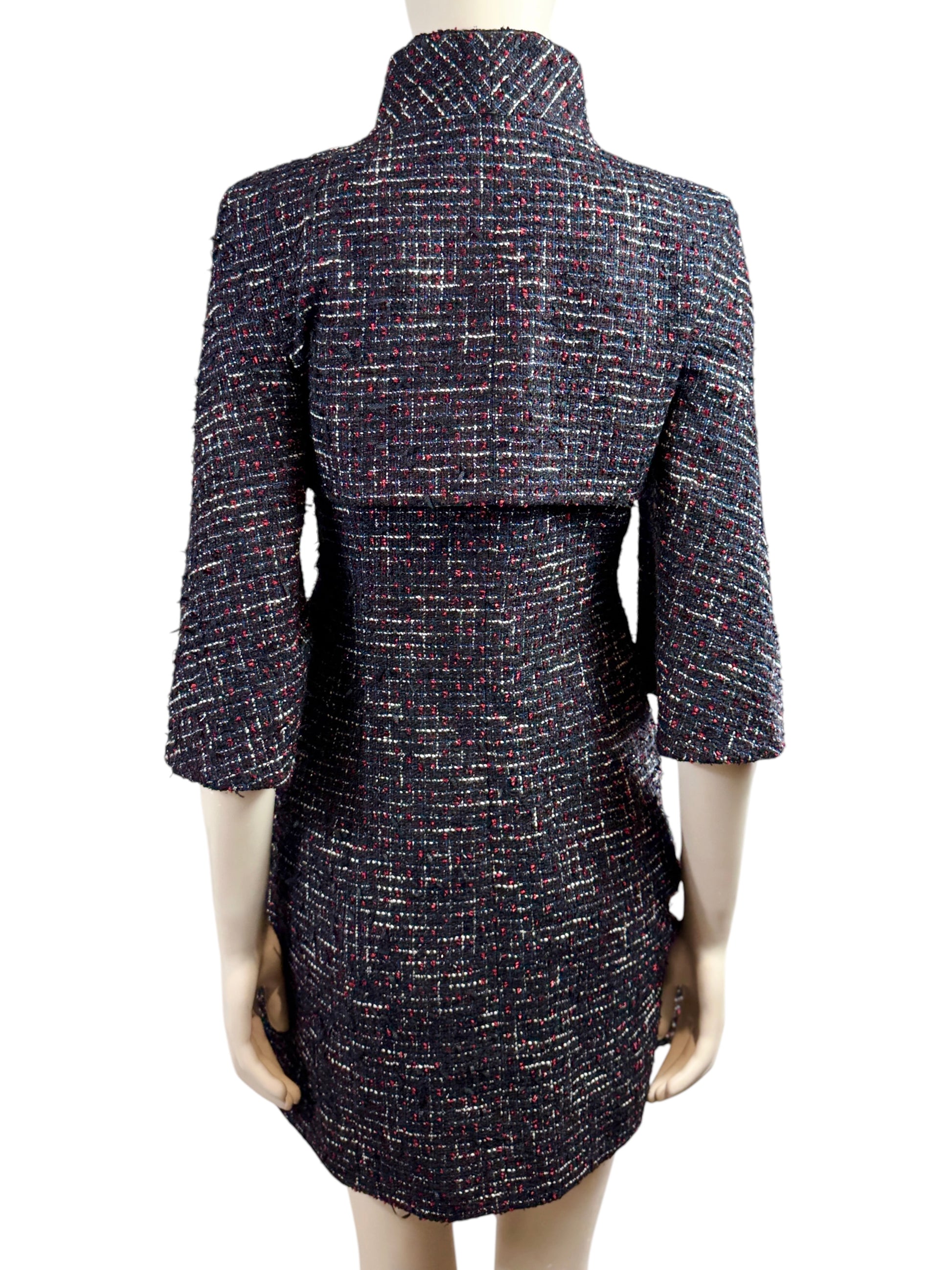Chanel Karl Lagerfeld Resort 2015 Dubai Look 14 Gripoix Tweed coat
