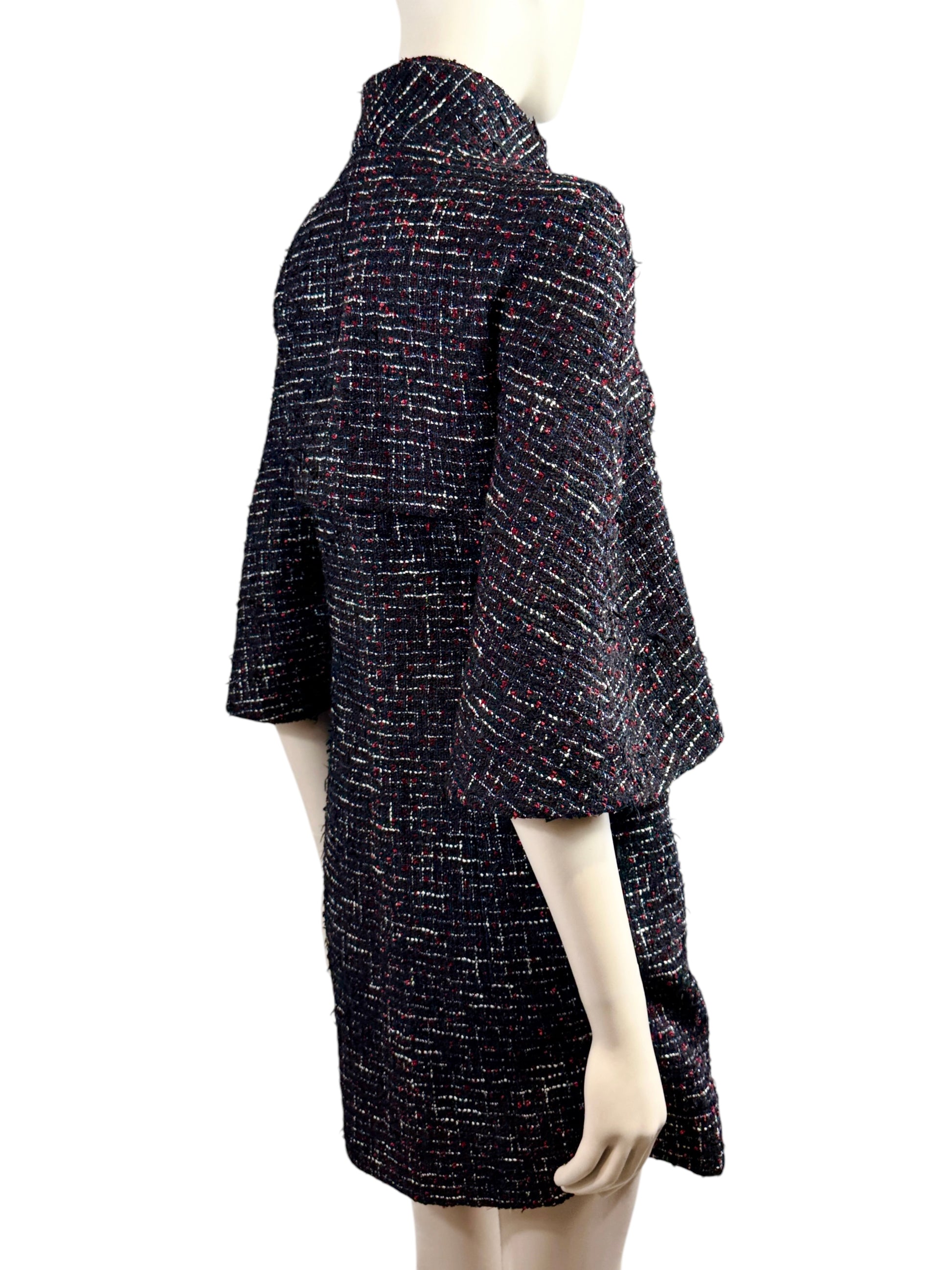 Chanel Karl Lagerfeld Resort 2015 Dubai Look 14 Gripoix Tweed coat 