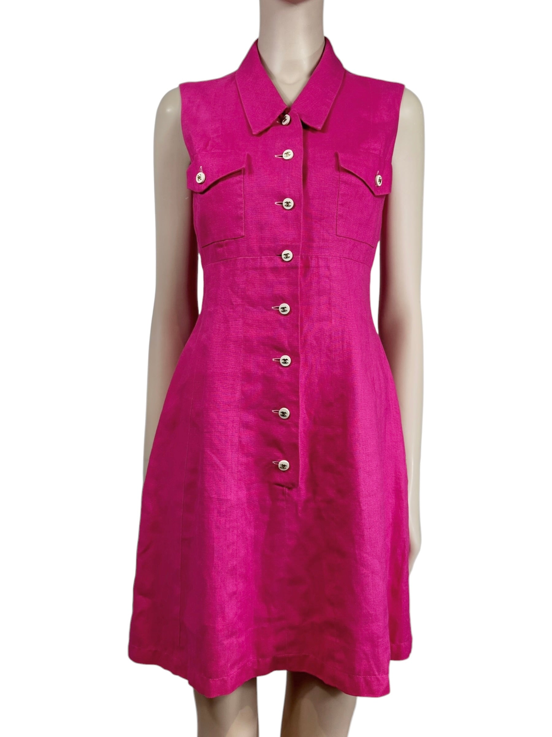 Chanel Karl Lagerfeld Spring 1995 pink linen ensemble