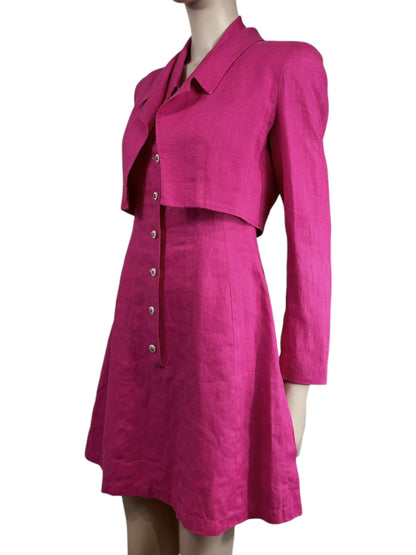 Chanel Karl Lagerfeld Spring 1995 pink linen ensemble