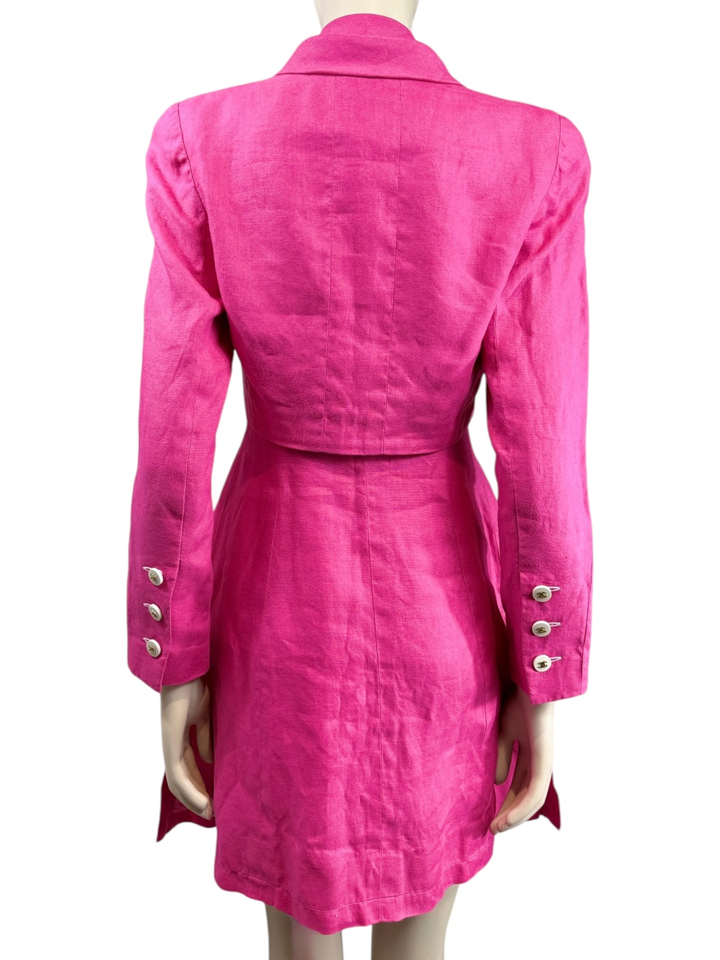 Chanel Karl Lagerfeld Spring 1995 pink linen ensemble