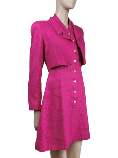 Chanel Karl Lagerfeld Spring 1995 pink linen ensemble