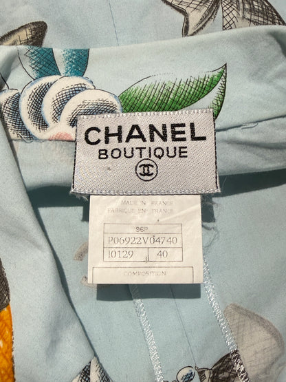 Chanel Karl Lagerfeld Spring 1996 printed icons dress