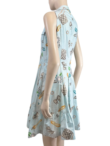 Chanel Karl Lagerfeld Spring 1996 printed icons dress