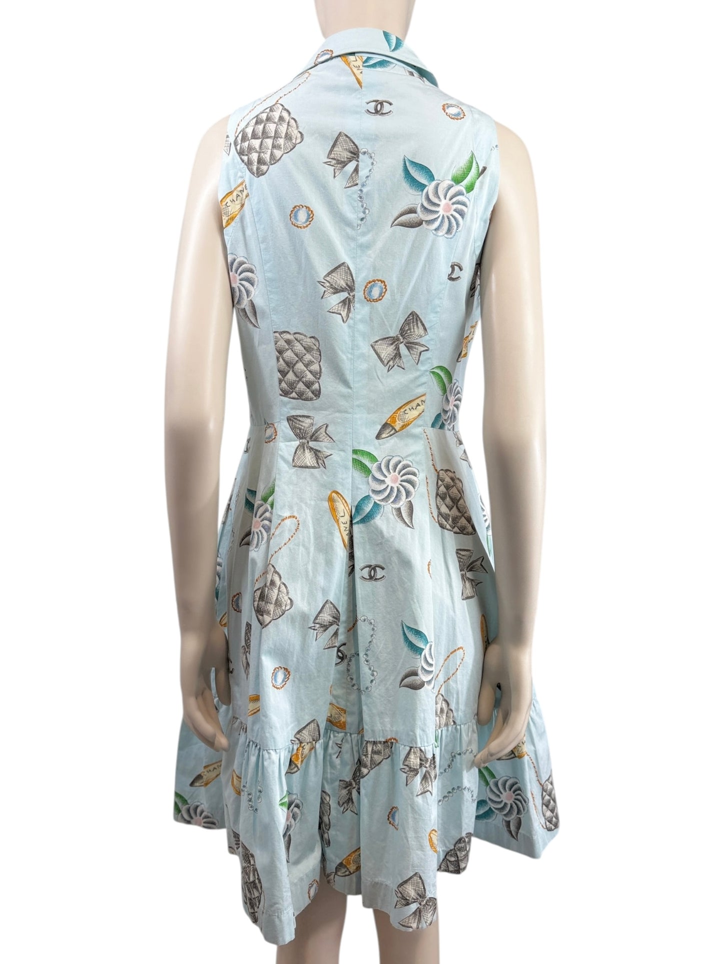 Chanel Karl Lagerfeld Spring 1996 printed icons dress