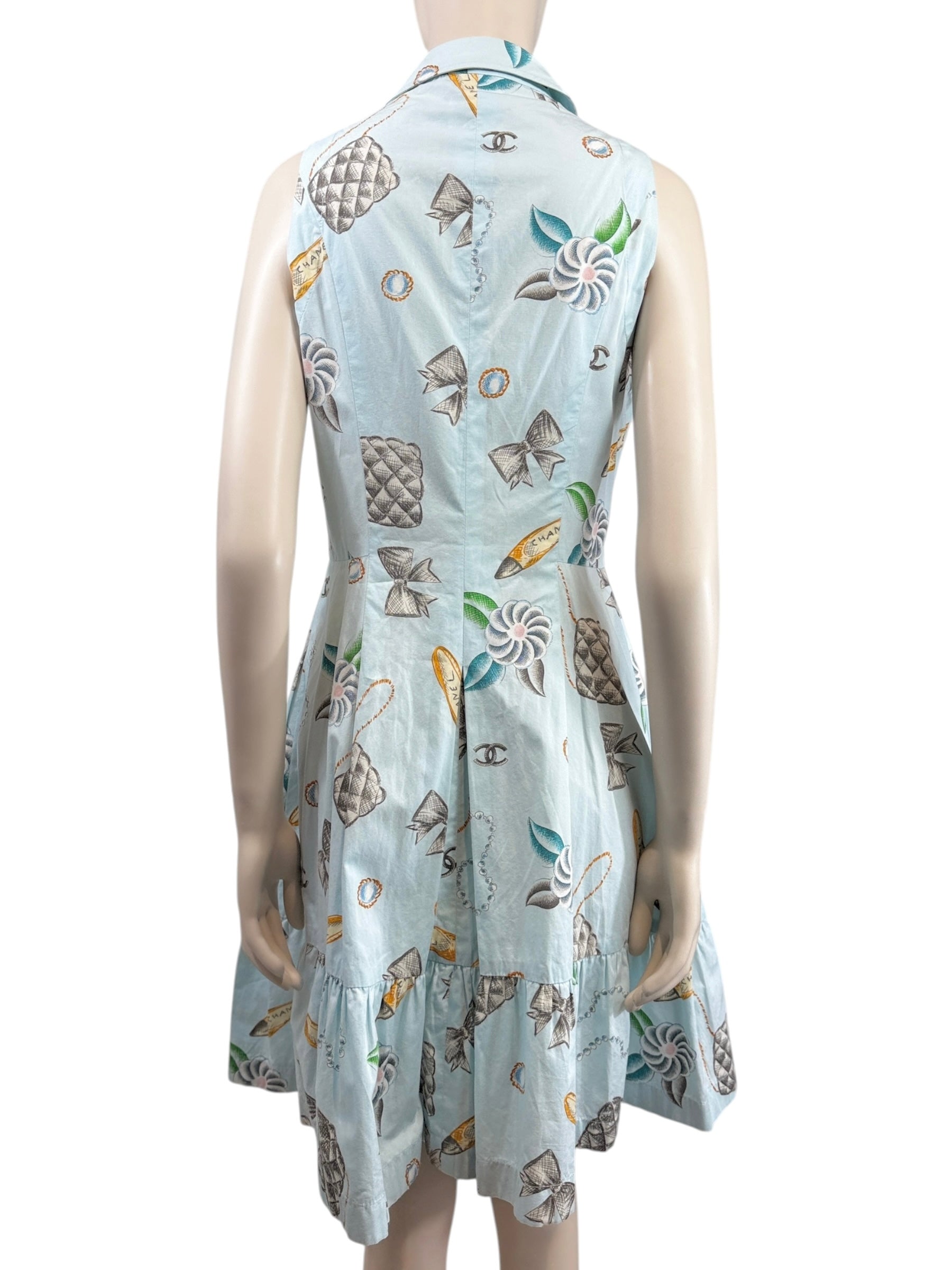 Chanel Karl Lagerfeld Spring 1996 printed icons dress