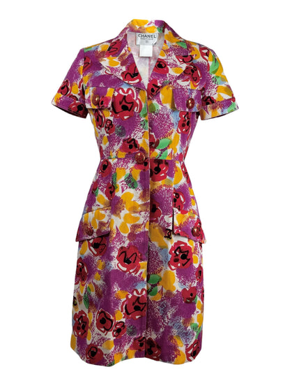 Chanel Karl Lagerfeld Spring 1997 printed floral dress