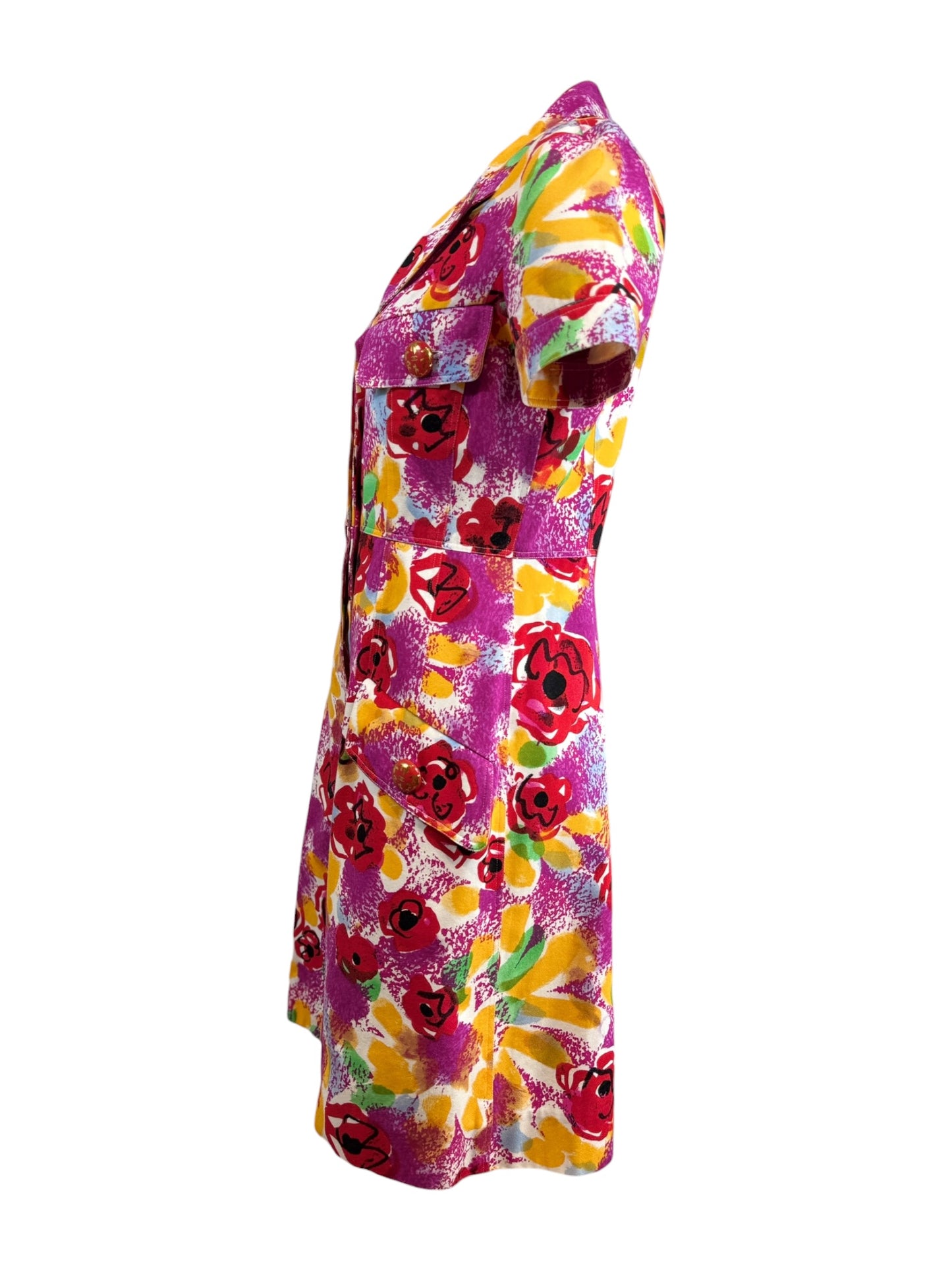 Chanel Karl Lagerfeld Spring 1997 printed floral dress