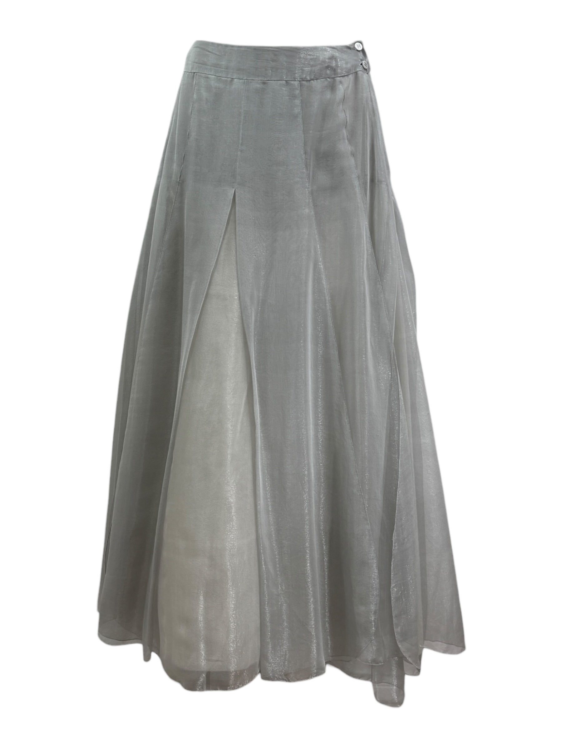 Chanel Karl Lagerfeld Spring 1999 metallic skirt