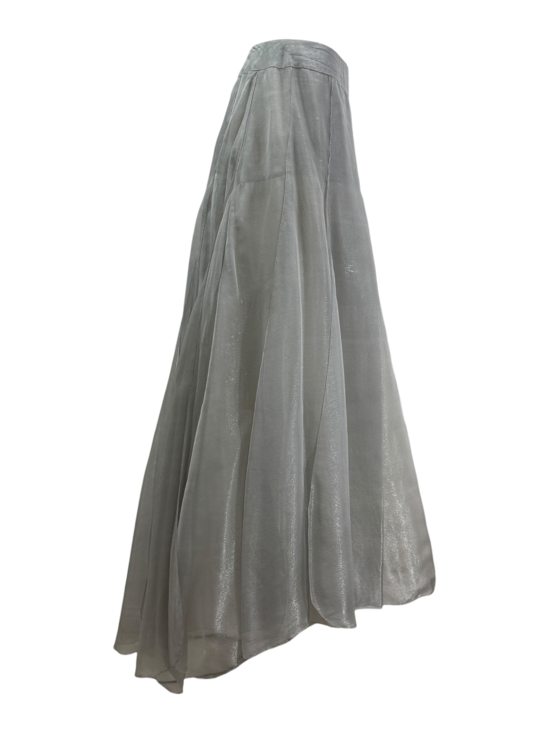 Chanel Karl Lagerfeld Spring 1999 metallic skirt