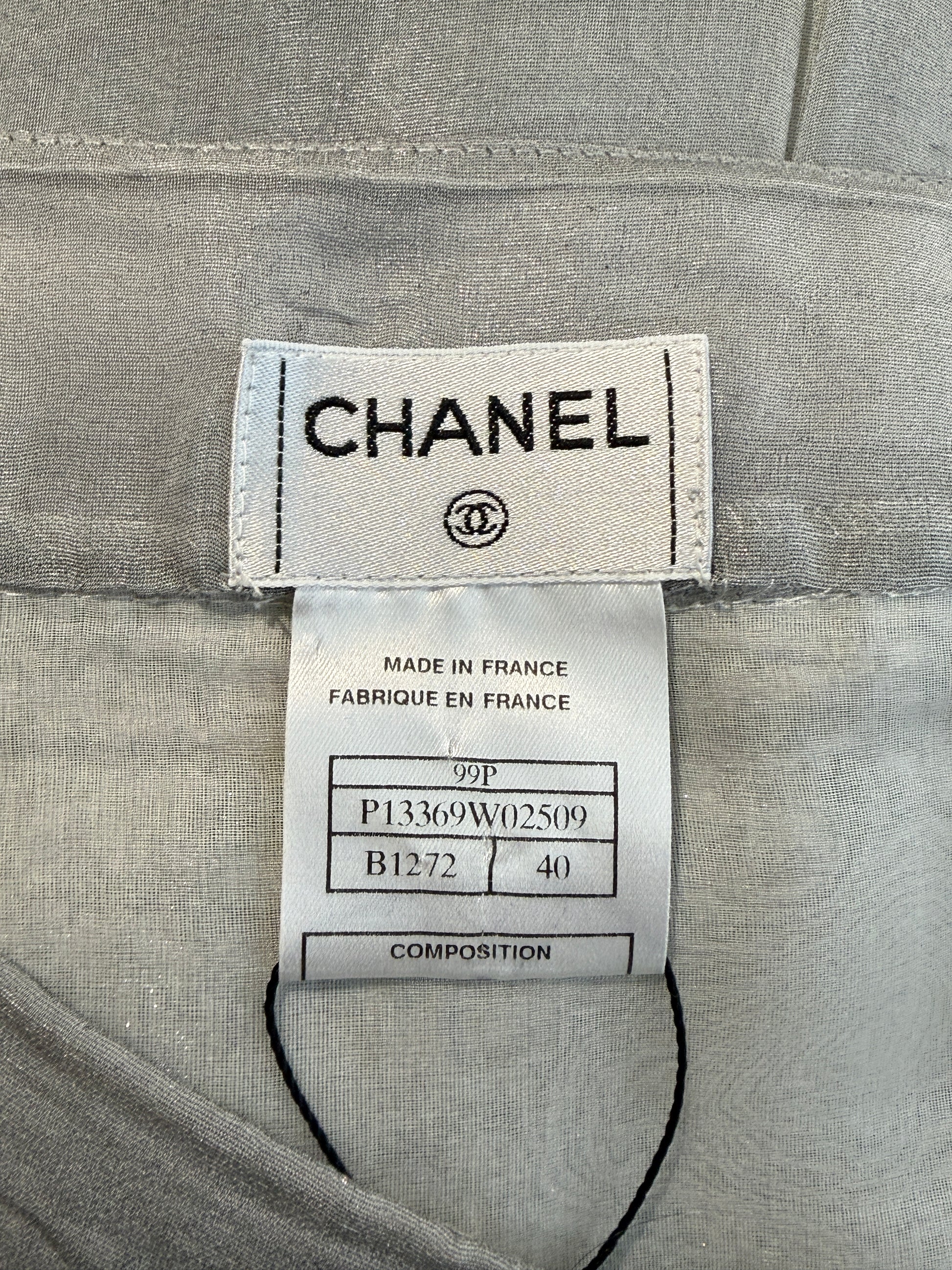 Chanel Karl Lagerfeld Spring 1999 metallic skirt