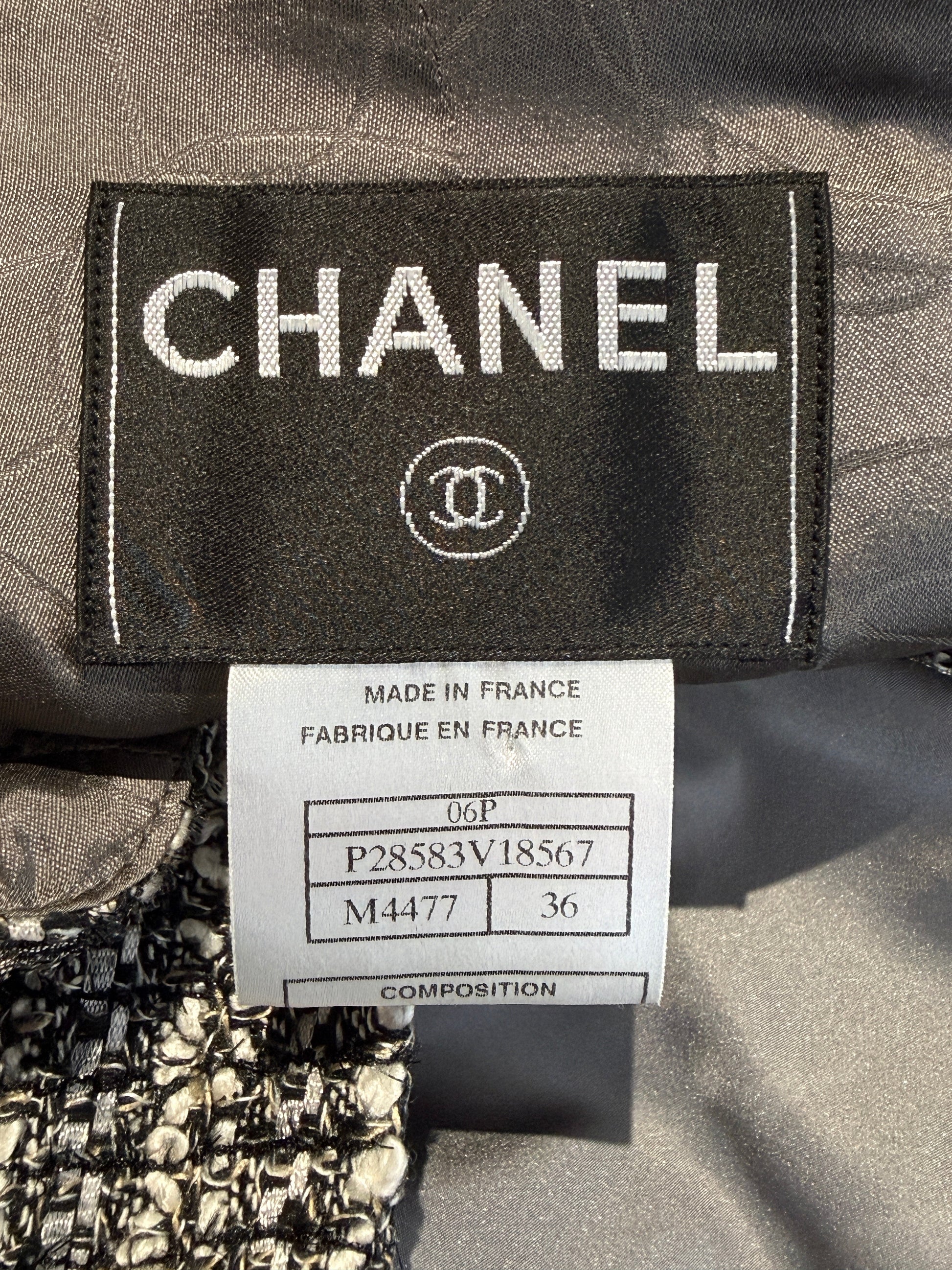 Chanel Karl Lagerfeld Spring 2006 Grey tweed suit