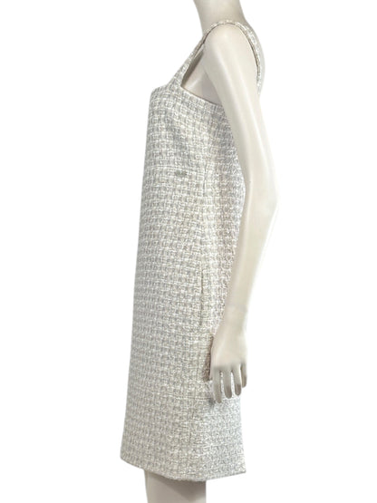 Chanel Karl Lagerfeld Spring 2014 Beige strap tweed dress