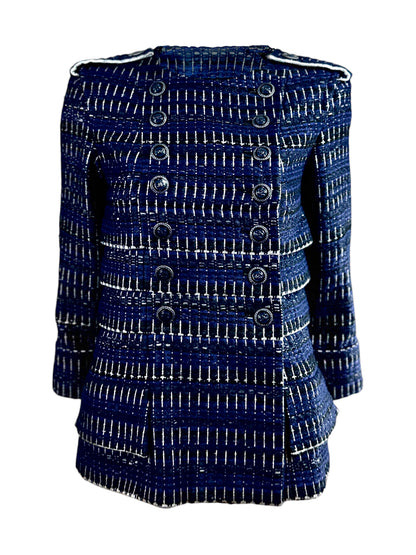 Chanel Karl Lagerfeld Spring 2016 Blue tweed jacket