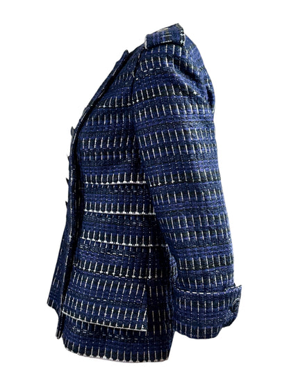 Chanel Karl Lagerfeld Spring 2016 Blue tweed jacket