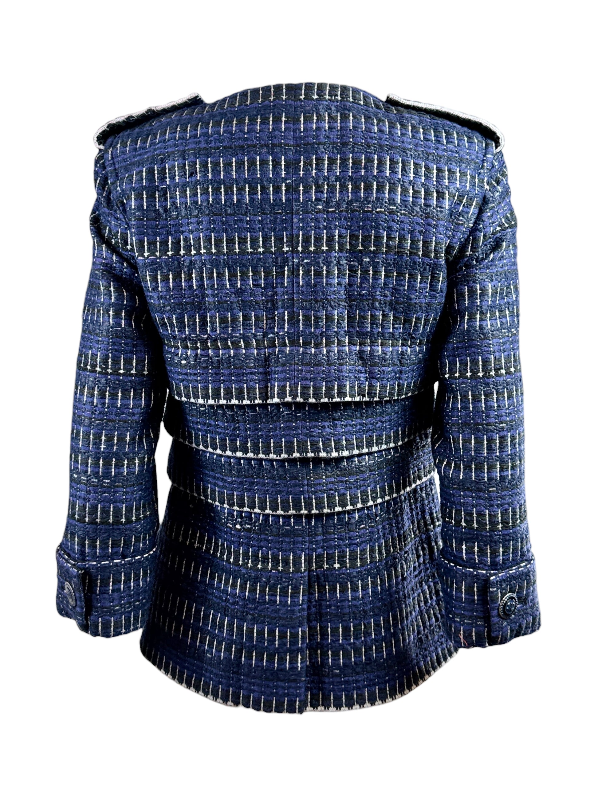 Chanel Karl Lagerfeld Spring 2016 Blue tweed jacket
