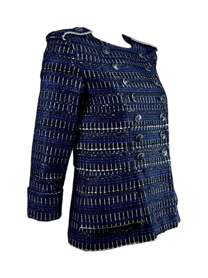 Chanel Karl Lagerfeld Spring 2016 Blue tweed jacket