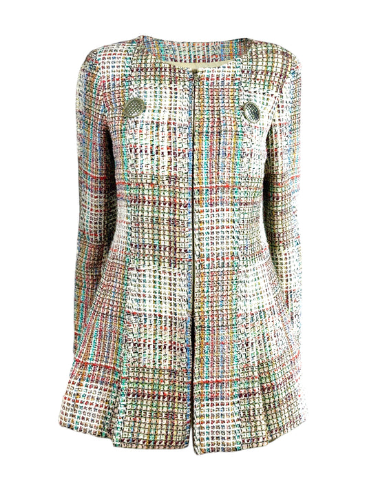 Chanel Karl Lagerfeld Spring 2017 Multicolor tweed jacket