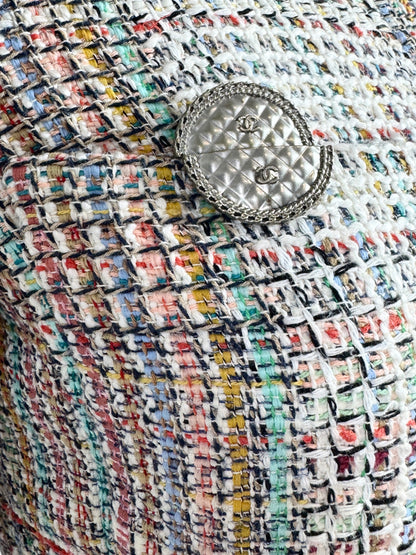 Chanel Karl Lagerfeld Spring 2017 Multicolor tweed jacket