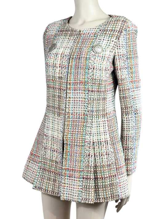 Chanel Karl Lagerfeld Spring 2017 Multicolor tweed jacket