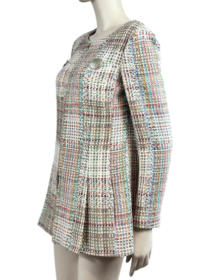Chanel Karl Lagerfeld Spring 2017 Multicolor tweed jacket