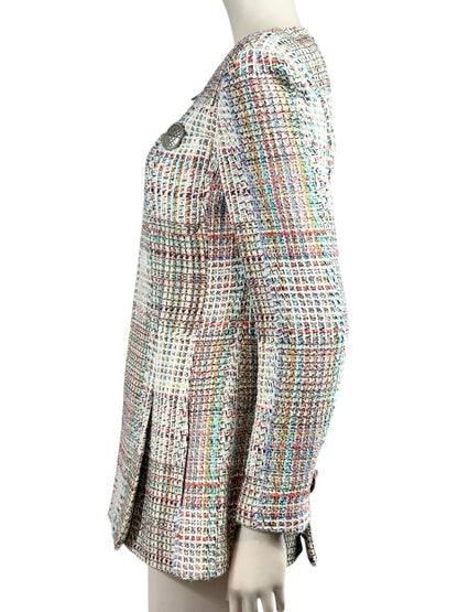 Chanel Karl Lagerfeld Spring 2017 Multicolor tweed jacket