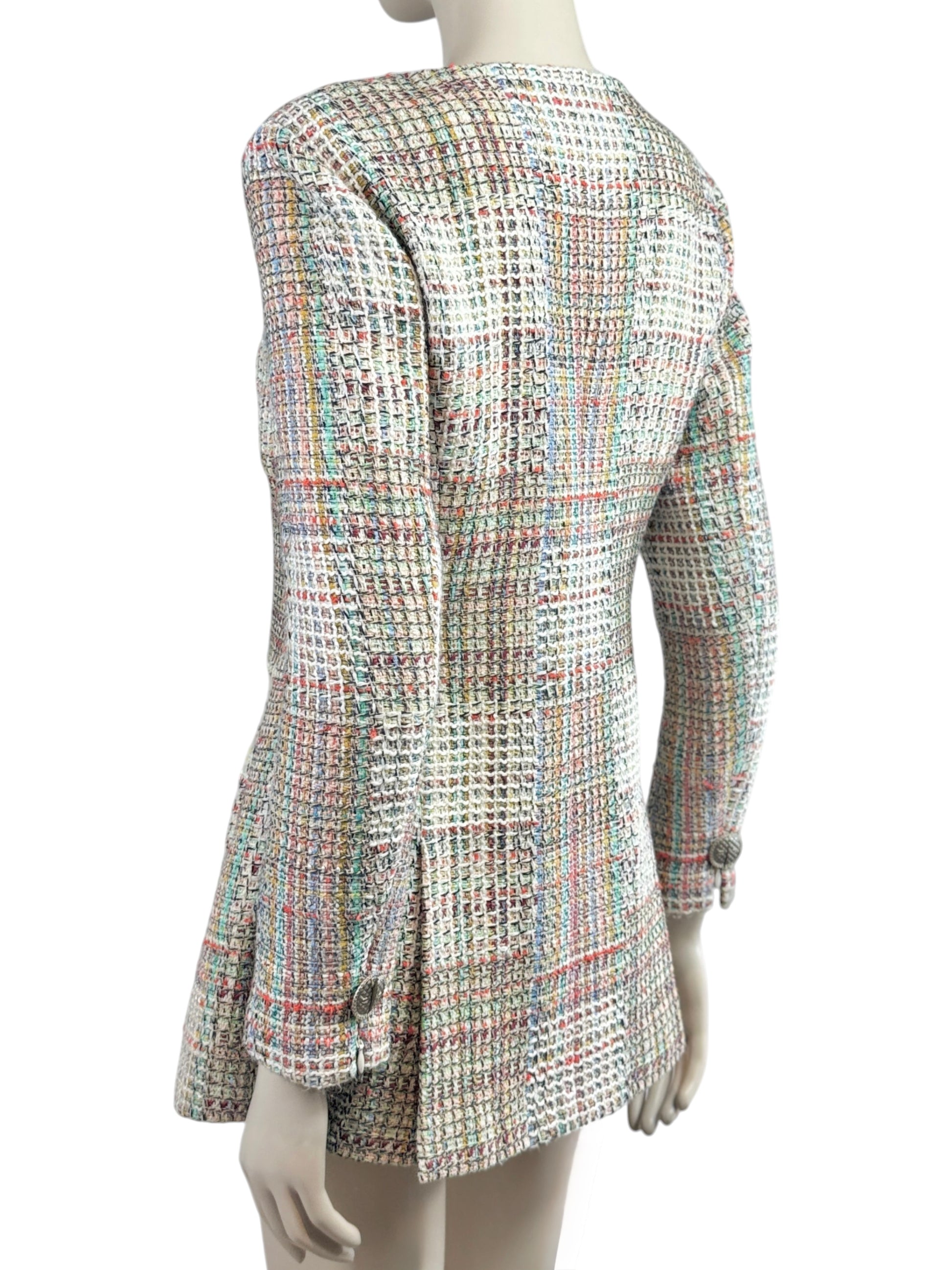Chanel Karl Lagerfeld Spring 2017 Multicolor tweed jacket