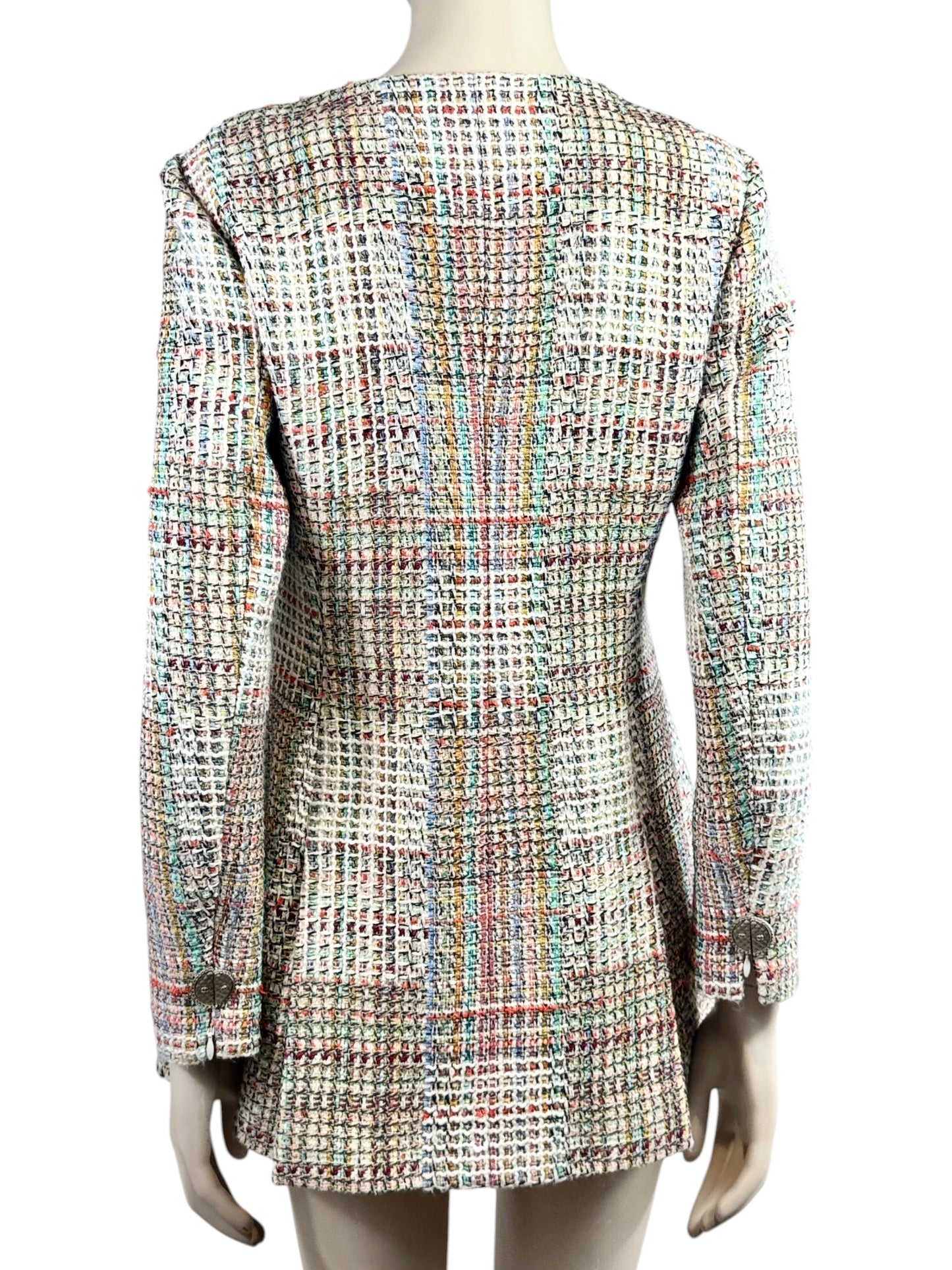 Chanel Karl Lagerfeld Spring 2017 Multicolor tweed jacket