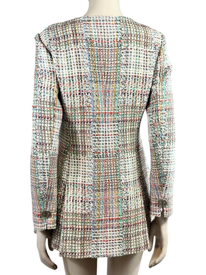 Chanel Karl Lagerfeld Spring 2017 Multicolor tweed jacket