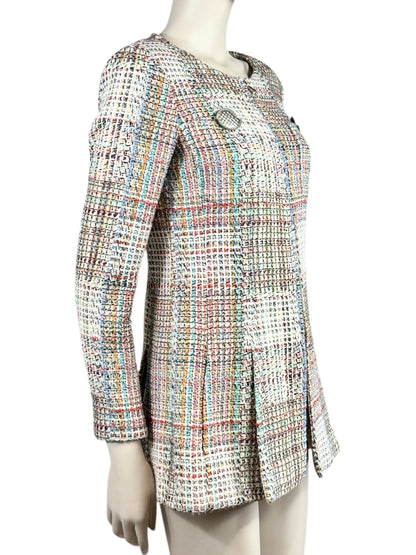 Chanel Karl Lagerfeld Spring 2017 Multicolor tweed jacket