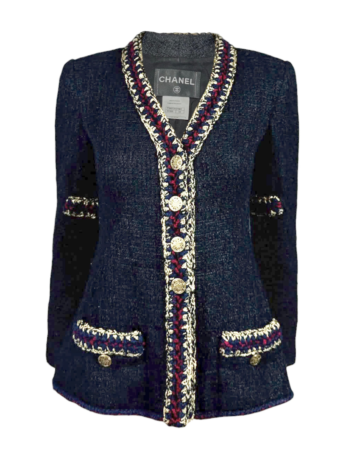 Chanel Metiers dArt Prefall 2010 Paris Shangai Black tweed jacket