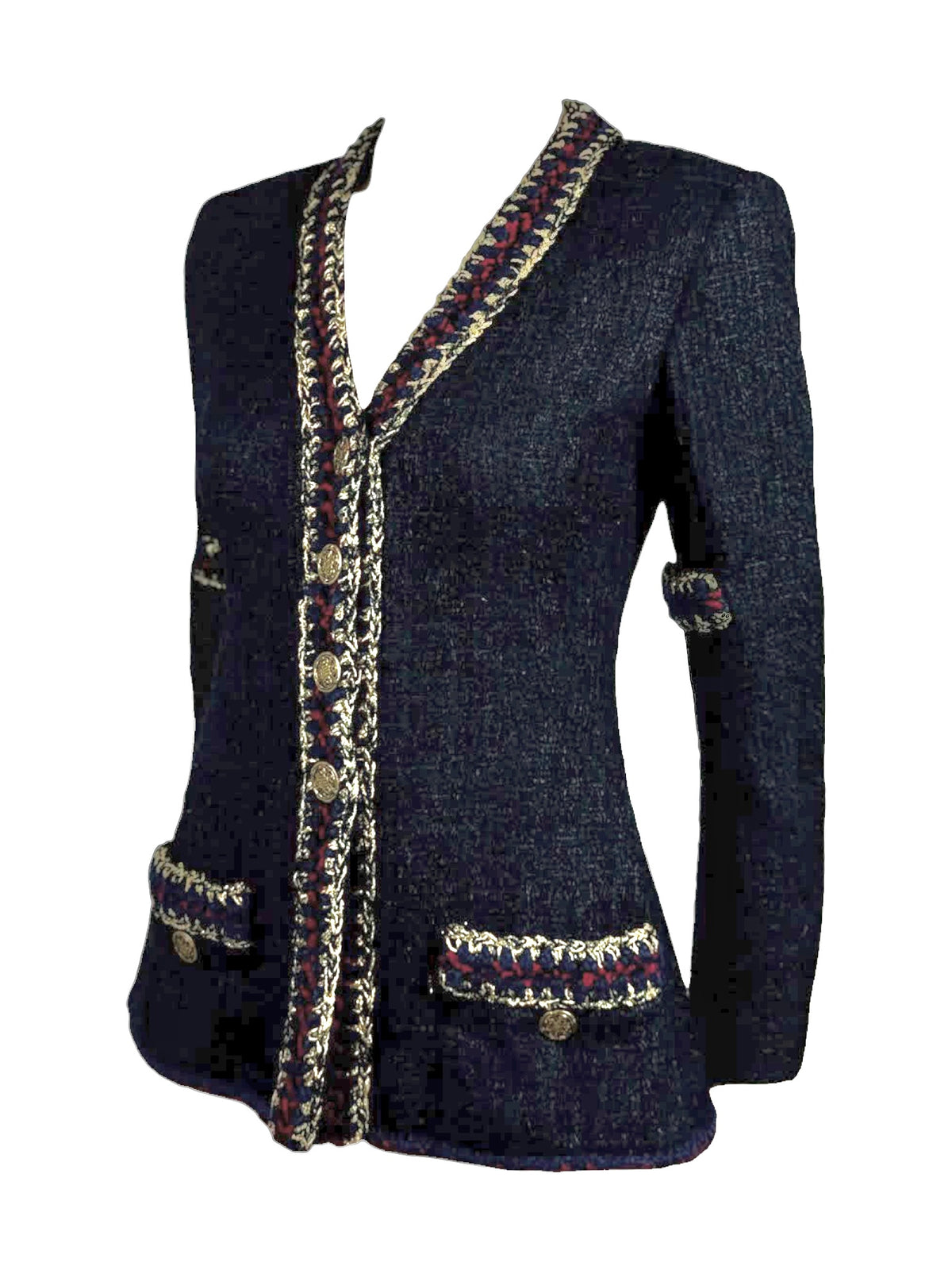 Chanel Metiers dArt Prefall 2010 Paris Shangai Black tweed jacket